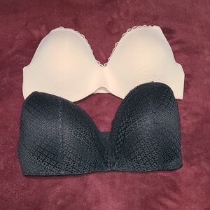34D (M) Maidenform Wireless Convertible Back Bras - Set of 2